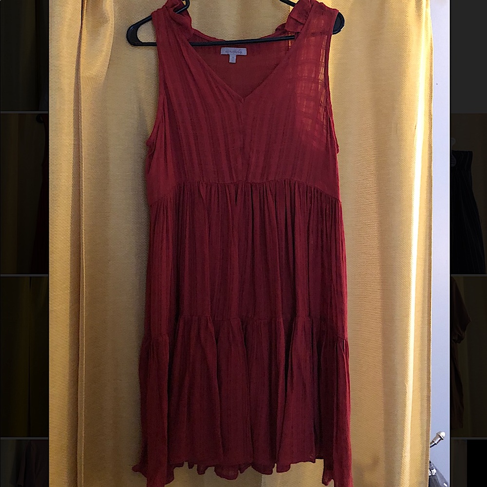 Burnt Orange Flowy Dress